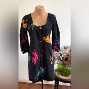 Farm Colorful Animal Print dress. S
